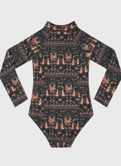 Kids Aqua Blu Long Sleeve One Piece