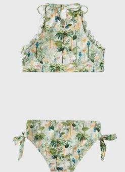 Kids Aqua Blu Halter Neck Bikini Set