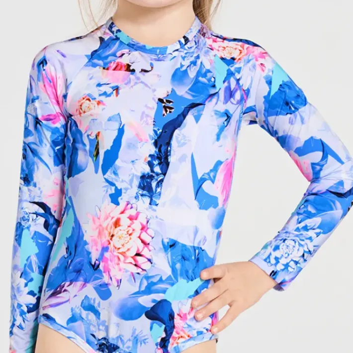 Kids Aqua Blu Long Sleeve One Piece (SAMPLE)