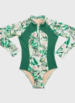 Kids Aqua Blu Long Sleeve One Piece