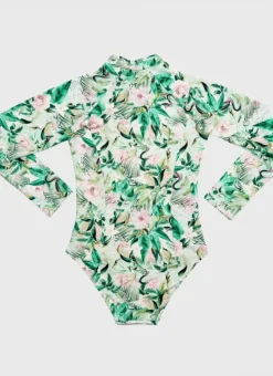 Kids Aqua Blu Long Sleeve One Piece