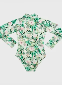 Kids Aqua Blu Long Sleeve One Piece
