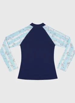 Kids/BOY Aqua Blu Long Sleeve Rash Vest