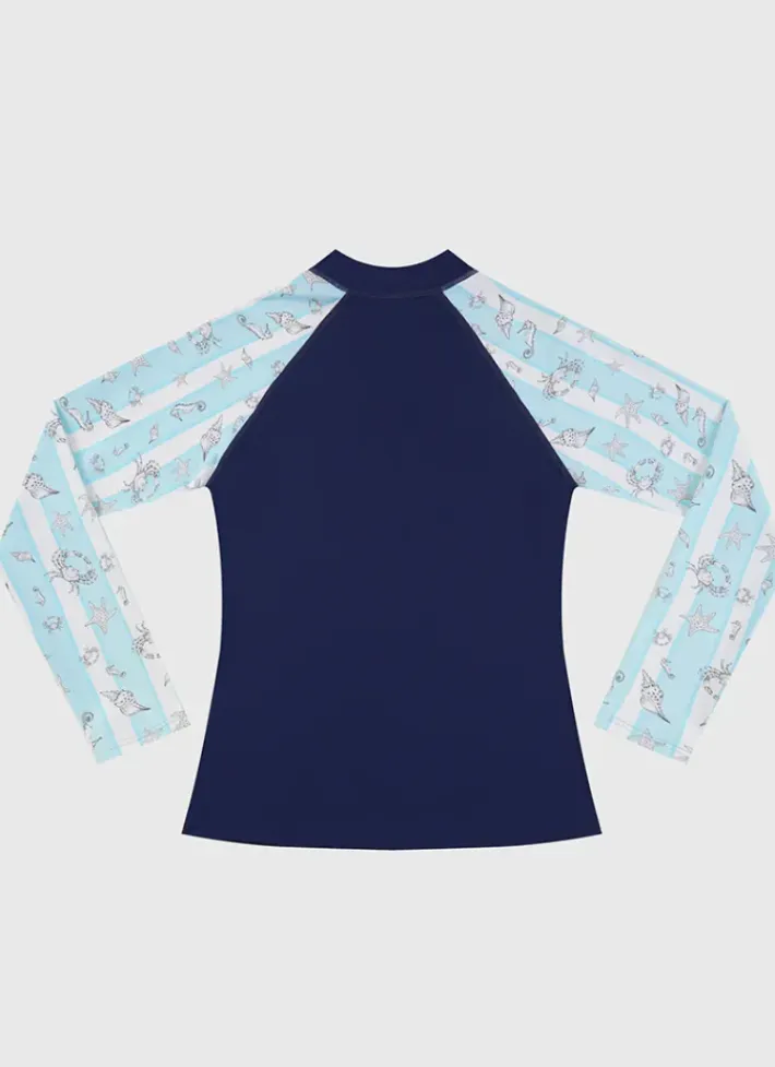Kids/BOY Aqua Blu Long Sleeve Rash Vest