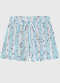 Kids/BOY Aqua Blu Lycra Swim Shorts