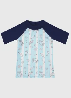 Kids/BOY Aqua Blu Short Sleeve Rash Vest