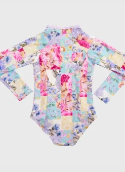 Kids Aqua Blu Long Sleeve One Piece