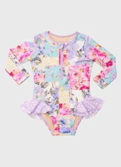 Kids Aqua Blu Long Sleeve One Piece