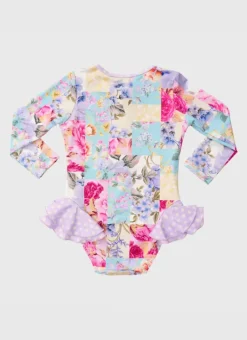 Kids Aqua Blu Long Sleeve One Piece