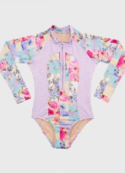 Kids Aqua Blu Long Sleeve One Piece