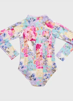 Kids Aqua Blu Long Sleeve One Piece
