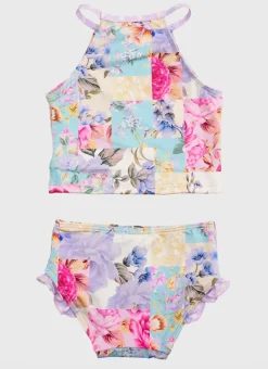 Kids Aqua Blu Tankini Set