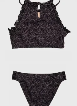 Kids Aqua Blu Halter Bikini Set