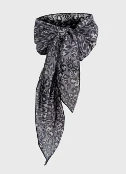 Women Aqua Blu Ocelot Scarf