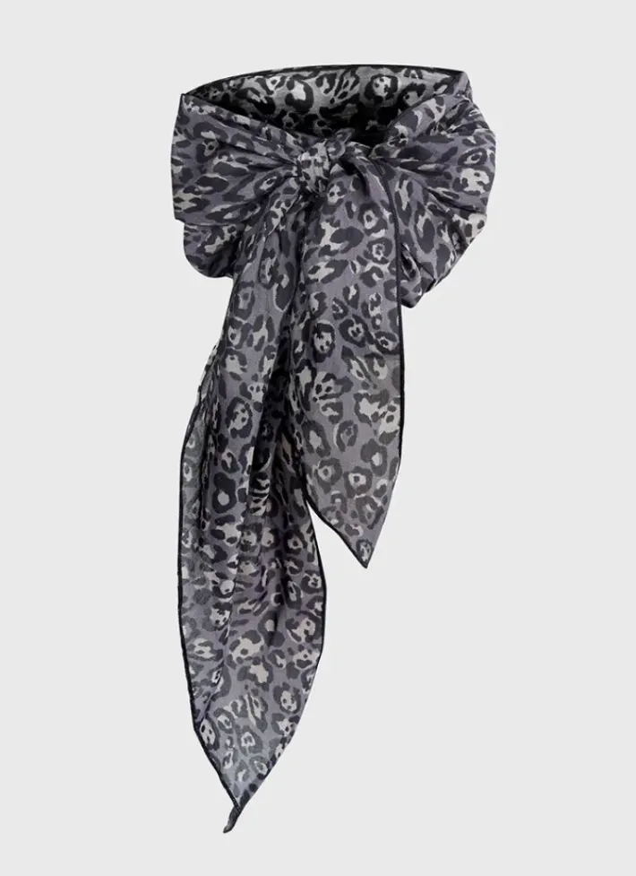 Women Aqua Blu Ocelot Scarf
