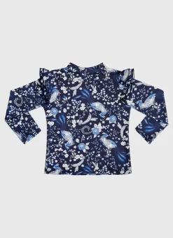 Kids Aqua Blu Long Sleeve Rash Vest