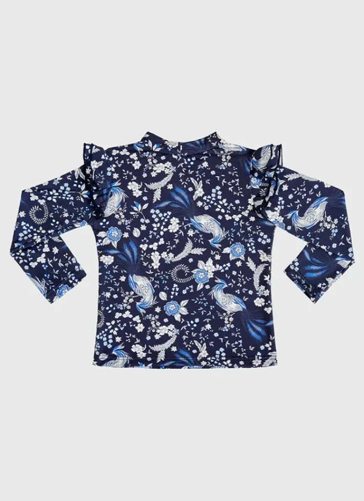 Kids Aqua Blu Long Sleeve Rash Vest