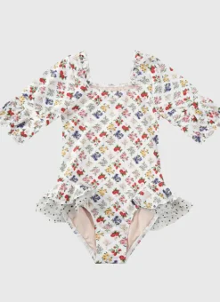 Kids Aqua Blu Short Sleeve Puff One Piece