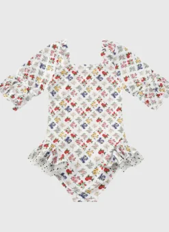 Kids Aqua Blu Short Sleeve Puff One Piece