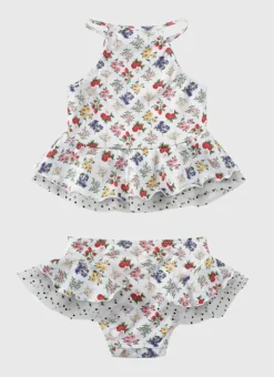 Kids Aqua Blu Tankini Set