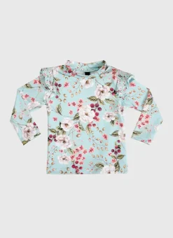 Kids Aqua Blu Long Sleeve Rash Vest