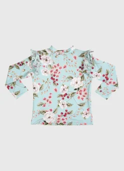 Kids Aqua Blu Long Sleeve Rash Vest