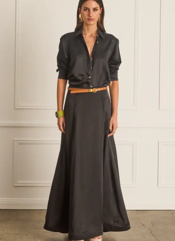 Women Aqua Blu Veronica Maxi Skirt