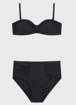 Kids Aqua Blu Stepping Stones Bandeau Bikini Set
