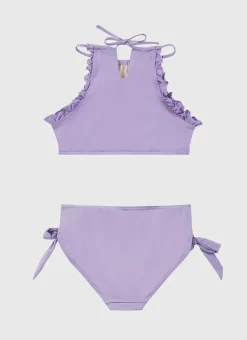 Kids Aqua Blu Stepping Stones Halter Neck Bikini Set