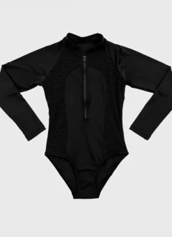 Kids Aqua Blu Stepping Stones Long Sleeve One Piece