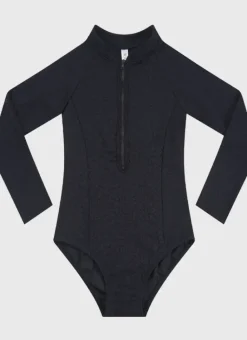Kids Aqua Blu Stepping Stones Long Sleeve One Piece