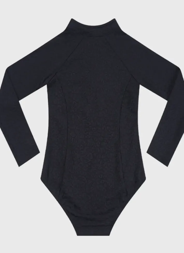 Kids Aqua Blu Stepping Stones Long Sleeve One Piece