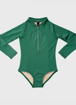 Kids Aqua Blu Stepping Stones Long Sleeve One Piece