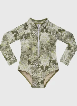 Kids Aqua Blu Long Sleeve One Piece
