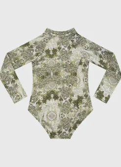 Kids Aqua Blu Long Sleeve One Piece