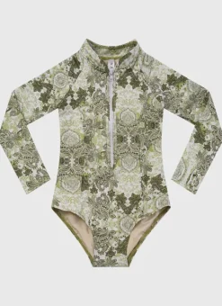 Kids Aqua Blu Long Sleeve One Piece