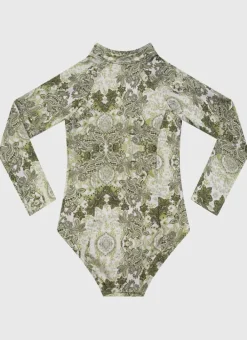 Kids Aqua Blu Long Sleeve One Piece