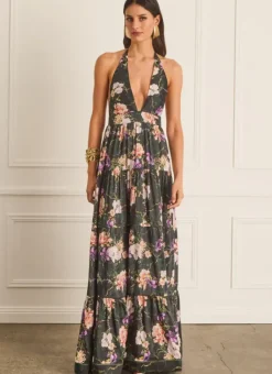 Women Aqua Blu Jacinta Maxi Dress