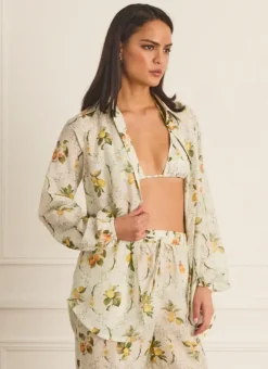 Women Aqua Blu Odilia Beach Shirt