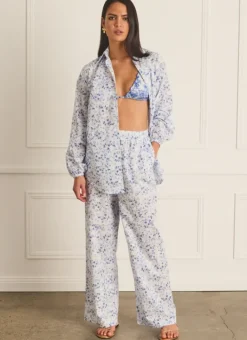 Women Aqua Blu Odilia Beach Shirt
