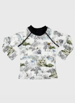 Kids/BOY Aqua Blu Long Sleeve Rash Vest