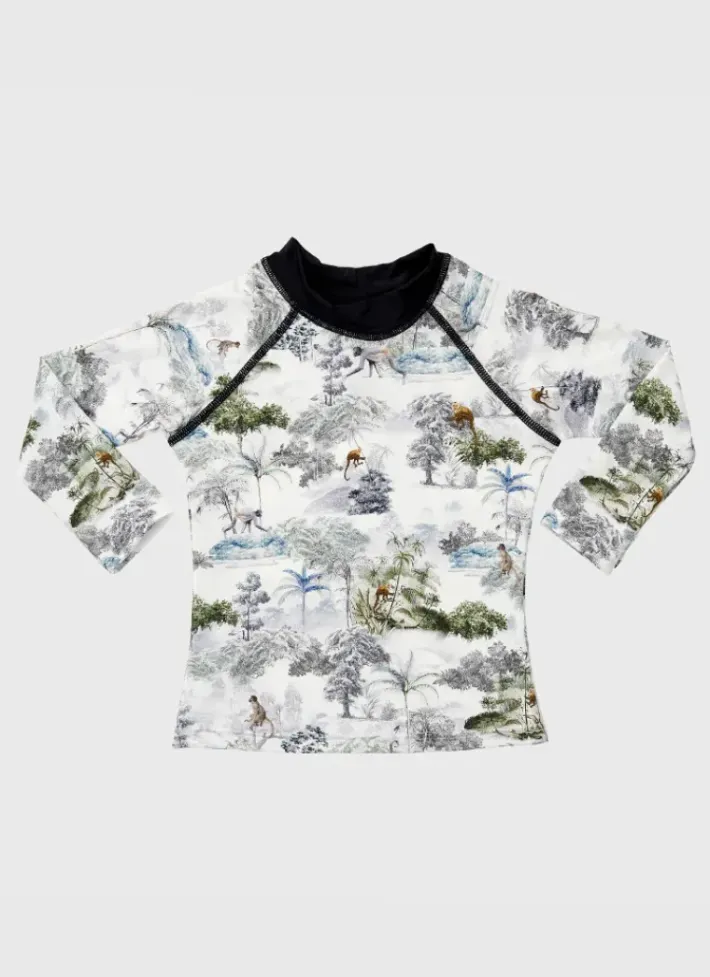 Kids/BOY Aqua Blu Long Sleeve Rash Vest